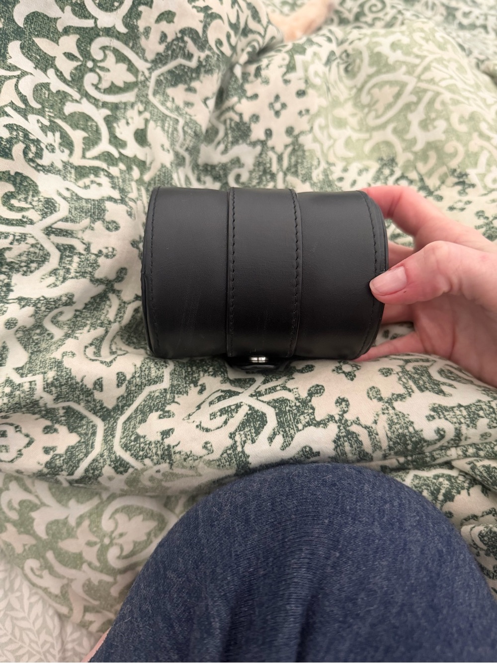 ROYCE New York Black Leather Travel Watch Roll - Picture 8 of 14